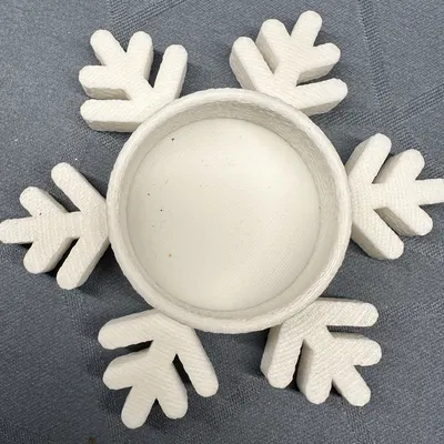 Chân Nến Hình Bông Tuyết