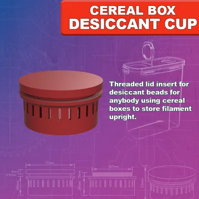 Nắp Hộp Đựng Filament: Hộp Ngũ Cốc Giữ Hạt Hút Ẩm