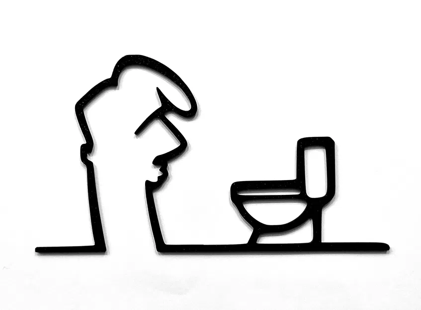 Móc Treo Cửa "WC" Vui Nhộn – La Linea Balum 142 - Image 1