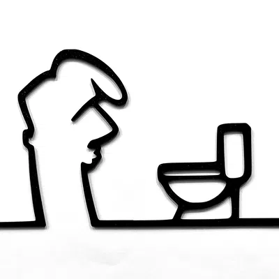 Móc Treo Cửa "WC" Vui Nhộn – La Linea Balum 142