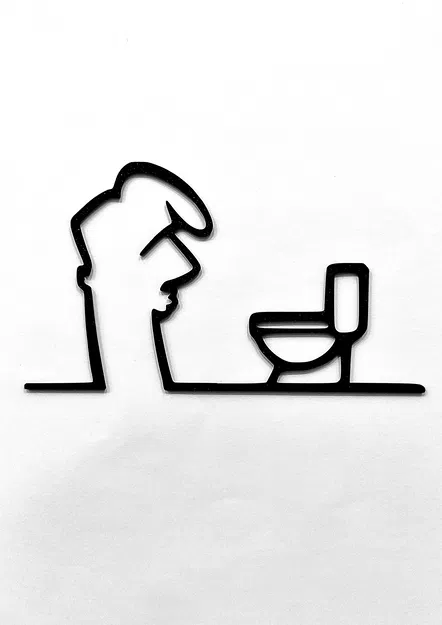 Móc Treo Cửa "WC" Vui Nhộn – La Linea Balum 142 - Image 2