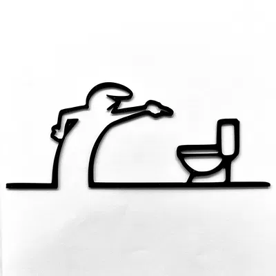 Móc Treo Cửa Nhà Vệ Sinh "WC" Vui Nhộn – La Linea Balum 143