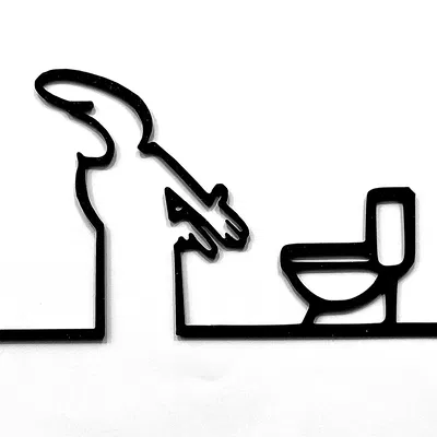 Móc Treo Cửa "WC" Vui Nhộn – La Linea Balum 144