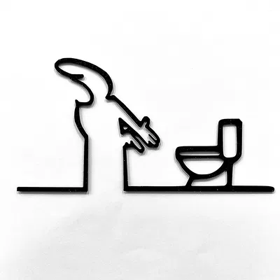 Móc Treo Cửa "WC" Vui Nhộn – La Linea Balum 144