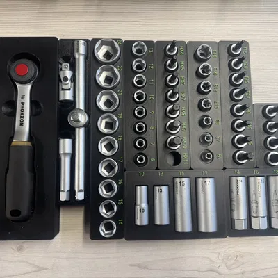 Hộp Đựng Gridfinity Cho Cờ Lê & Đầu Tuýp Proxxon 23112 - 3/8