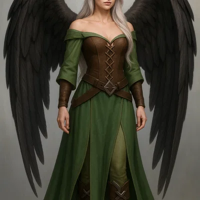 Mô Hình Elf Nữ Cánh Đen