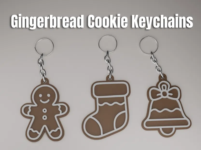 Móc Khóa Bánh Gừng Giáng Sinh - 55x40mm - Image 1