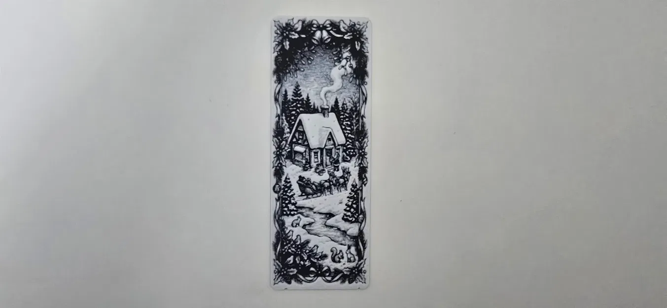 Kẹp Sách Xe Trượt Tuyết Cưỡi Ngựa Trong Rừng Mùa Đông - Image 1