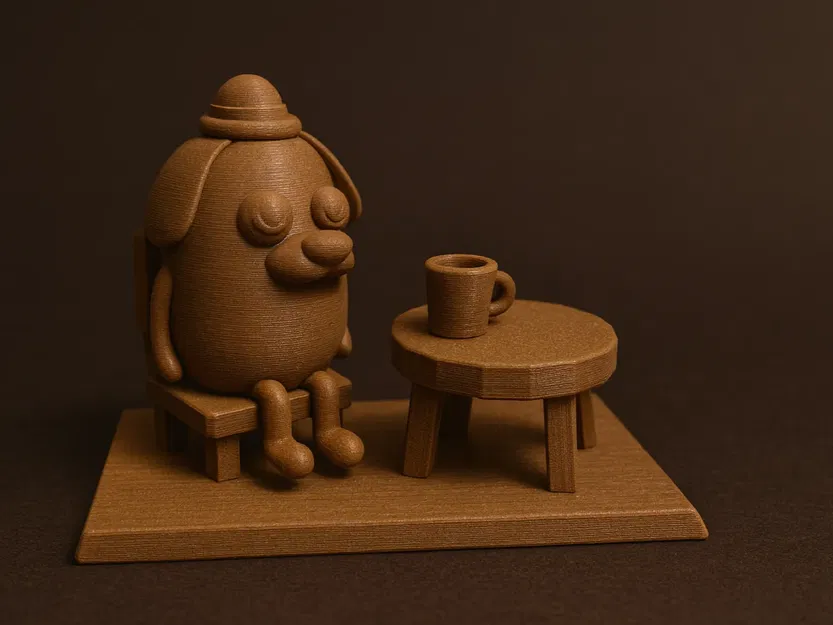 Chó Meme "This is Fine" Phiên Bản In 3D - Image 1