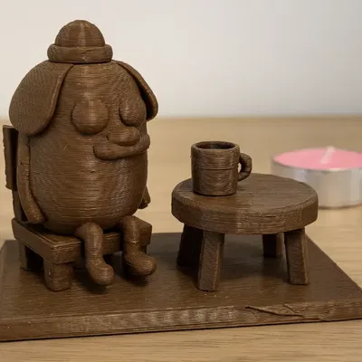 Chó Meme "This is Fine" Phiên Bản In 3D