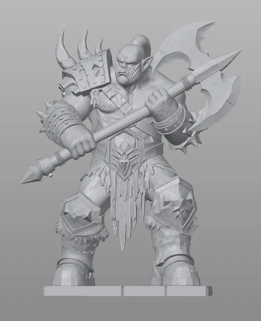 Tượng Ogre Cầm Rìu Hai Tay - Image 1