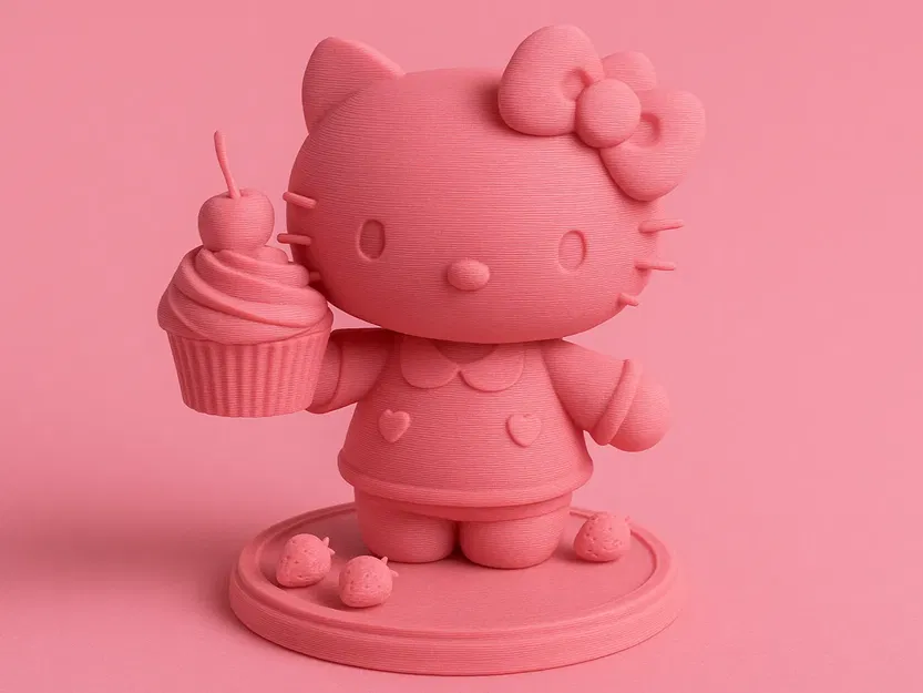 Hello Kitty Cầm Bánh Cupcake - Image 1