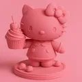 Hello Kitty Cầm Bánh Cupcake - Thumbnail 1