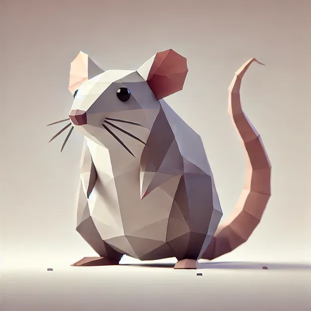 Chuột Low poly - Image 1