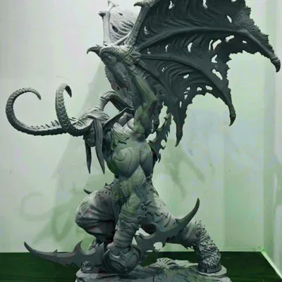 Tượng Illidan Stormrage - Hình dạng Quỷ dữ