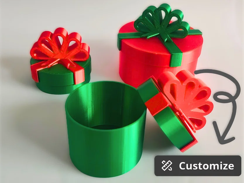 Hộp Quà Giáng Sinh Hình Tròn Tùy Chỉnh - Image 1