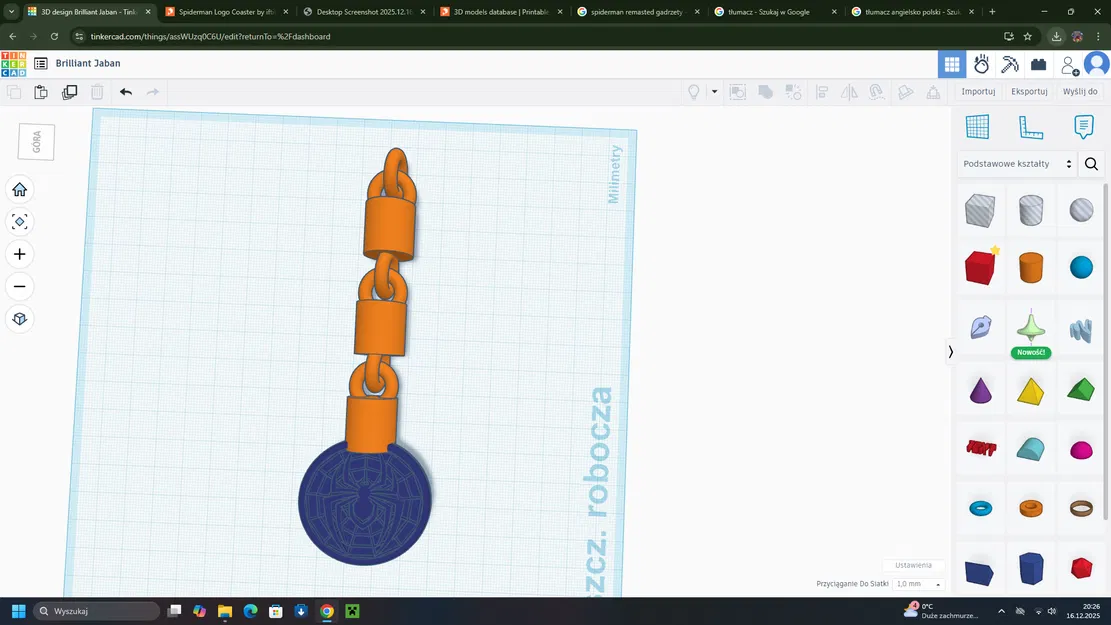 Mặt Dây Chuyền Bàn Tay Spiderman Có Thể Cử Động - Image 1