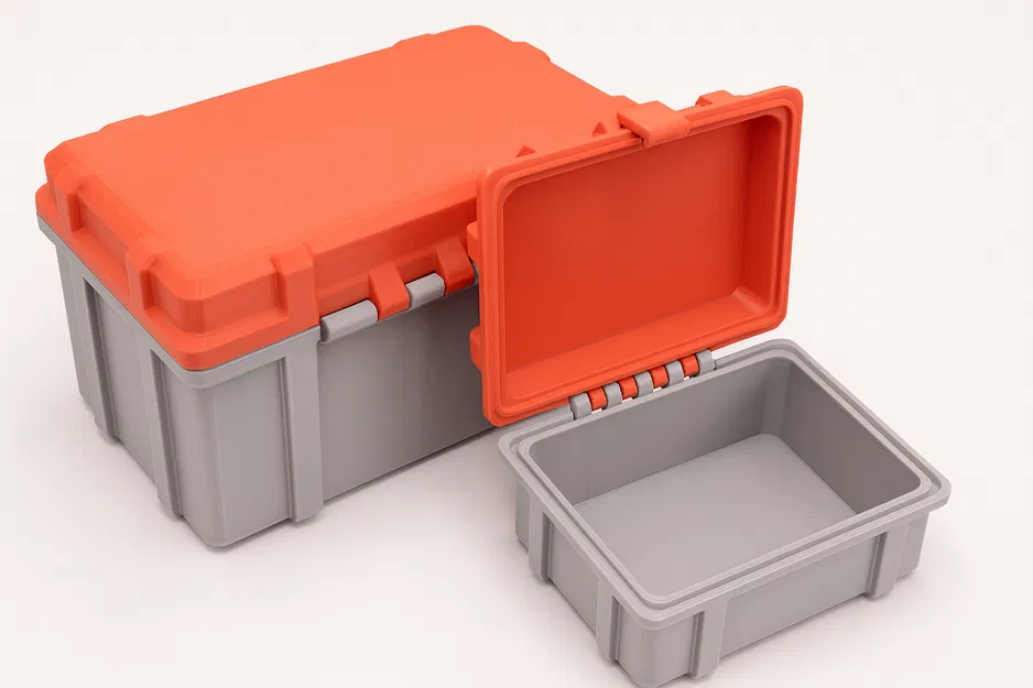 Hộp Lưu Trữ Có Bản Lề Theo Tham Số với Nắp Khớp Ngậm (SCAD Tùy Chỉnh) - Image 1