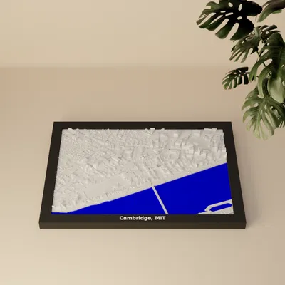 Mô hình địa hình 3D Cambridge, MIT, Hoa Kỳ