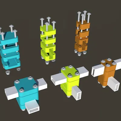 Connector chữ thập chắc chắn cho ống hình chữ nhật