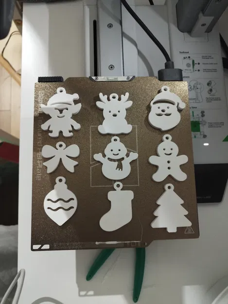 Khuôn Trang Trí Giáng Sinh Dạng Dẹp - Bộ Trang Trí Ngày Lễ Dễ In Bằng PLA - Image 1