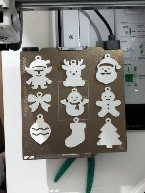 Khuôn Trang Trí Giáng Sinh Dạng Dẹp - Bộ Trang Trí Ngày Lễ Dễ In Bằng PLA - Image 2