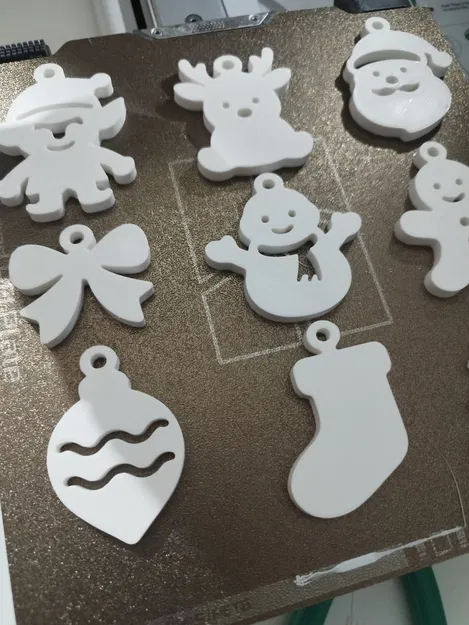 Khuôn Trang Trí Giáng Sinh Dạng Dẹp - Bộ Trang Trí Ngày Lễ Dễ In Bằng PLA - Image 3