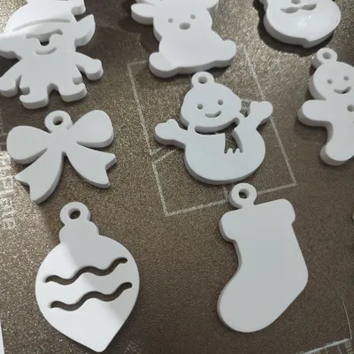 Khuôn Trang Trí Giáng Sinh Dạng Dẹp - Bộ Trang Trí Ngày Lễ Dễ In Bằng PLA