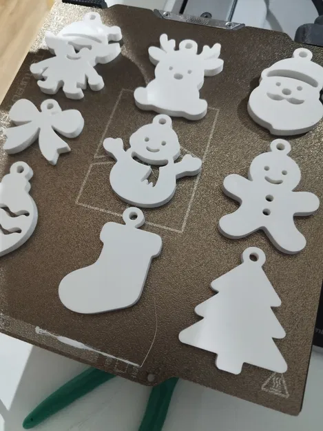 Khuôn Trang Trí Giáng Sinh Dạng Dẹp - Bộ Trang Trí Ngày Lễ Dễ In Bằng PLA - Image 4