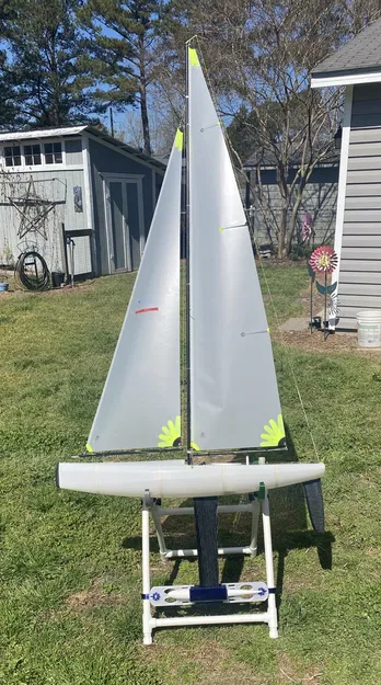 Giá đỡ thuyền buồm RC bằng ống PVC 3/4 " - 5 vị trí cho DF95, DF65, IOM, US1M, Star 45 - Image 7