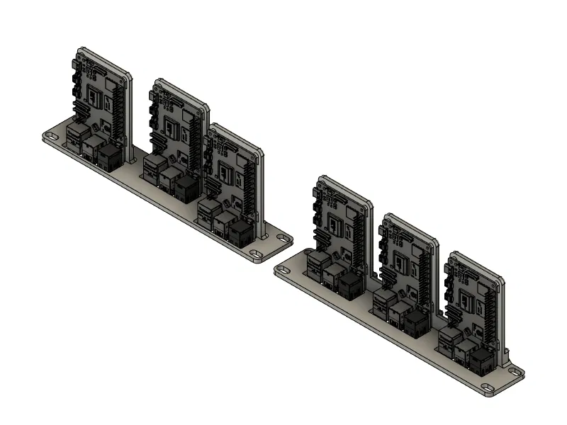 Giá đỡ Rack 10 inch cho 3 Raspberry Pi 5 - Image 1