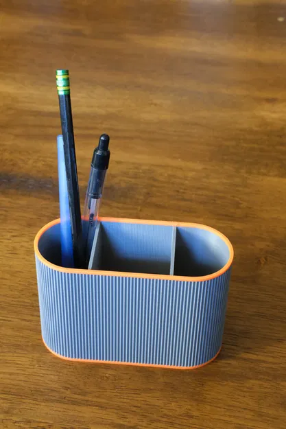 Cốc Đựng Bút Chì Đơn Giản Có Vân - Image 3