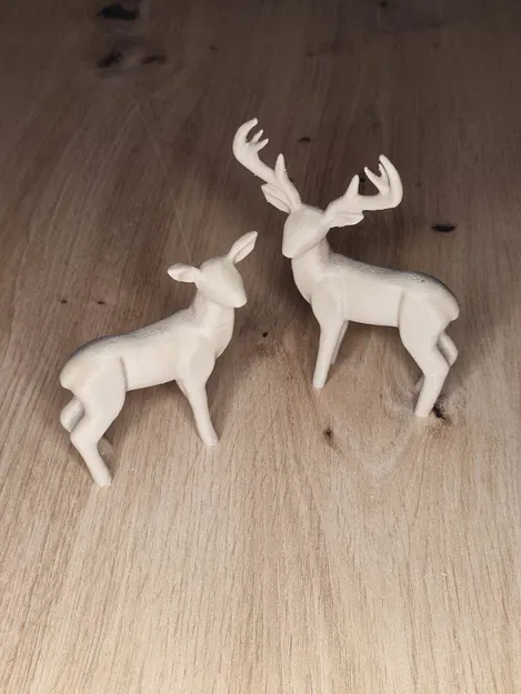 Cặp Hươu/Nai Cách Điệu / Stylized Deer & Doe - Image 2