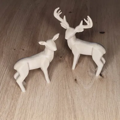 Cặp Hươu/Nai Cách Điệu / Stylized Deer & Doe