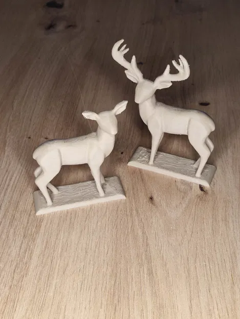 Cặp Hươu/Nai Cách Điệu / Stylized Deer & Doe - Image 3