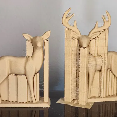 Cặp Hươu/Nai Cách Điệu / Stylized Deer & Doe