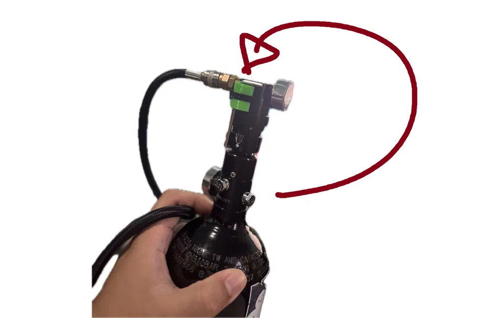 Kẹp lục giác cho bộ điều chỉnh HPA airsoft/paintball - Image 1