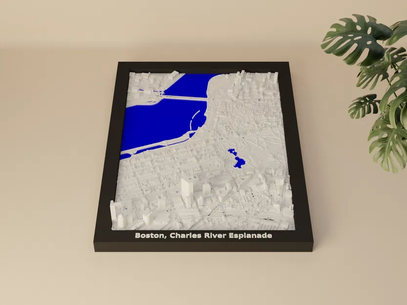 Mô hình thu nhỏ địa hình 3D Boston, Charles River Esplanade - Image 1
