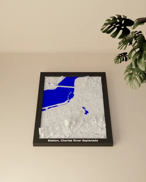 Mô hình thu nhỏ địa hình 3D Boston, Charles River Esplanade - Image 2