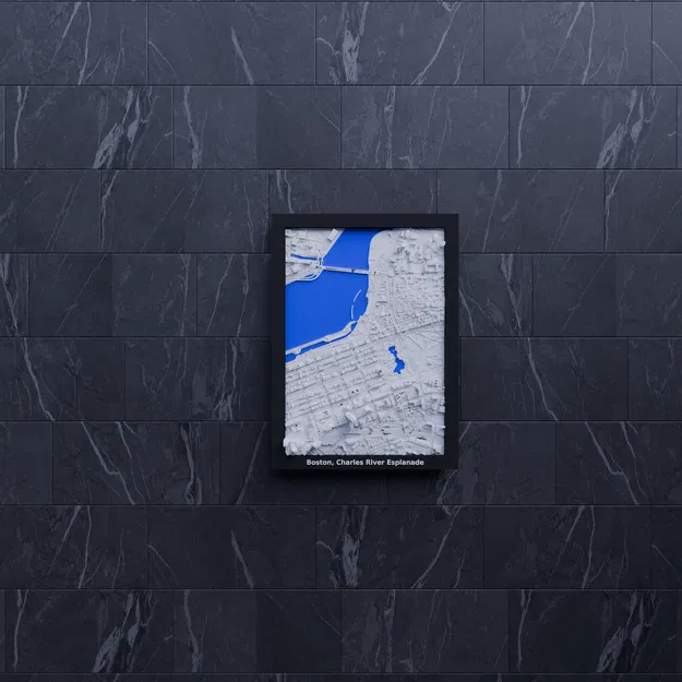 Mô hình thu nhỏ địa hình 3D Boston, Charles River Esplanade - Image 7