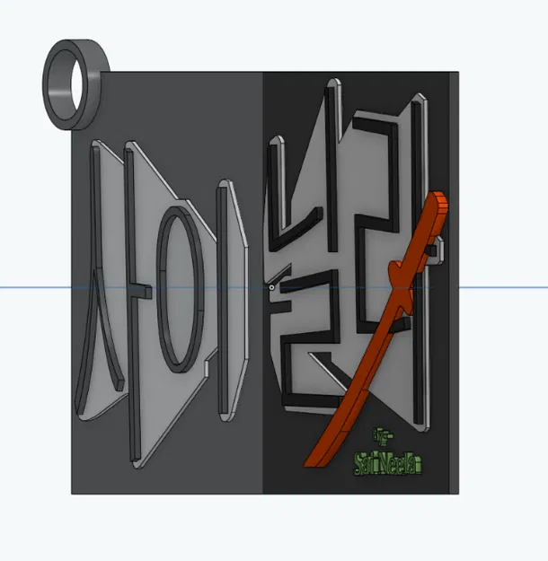 Móc Khóa Tên Theo Phong Cách Ninja Hàn Quốc - Image 1