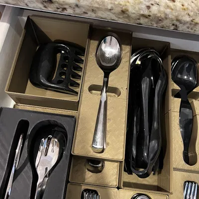 Hộp Bóng Đêm Gridfinity cho Bạc & Dụng Cụ Phục Vụ – Hệ Thống Ngăn Kéo Module