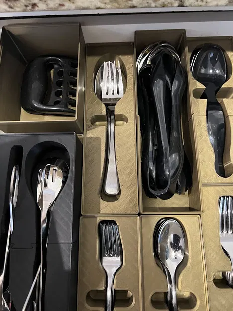 Hộp Bóng Đêm Gridfinity cho Bạc & Dụng Cụ Phục Vụ – Hệ Thống Ngăn Kéo Module - Image 7