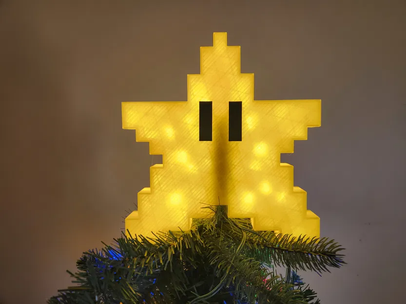 Đỉnh Cây Thông Mario Hollowed Có Đèn - Image 1