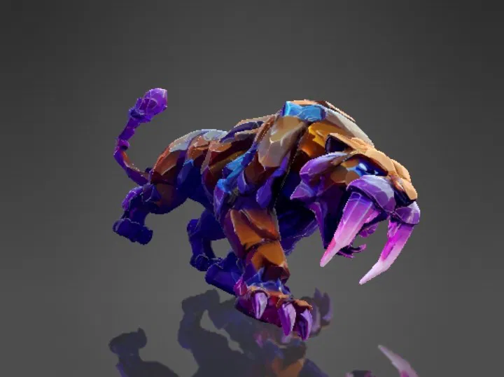 Hổ Răng Kiếm Phong Cách Lowpoly - Image 2