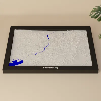 Sarrebourg, Pháp - Mô Hình 3D Địa Hình Thu Nhỏ