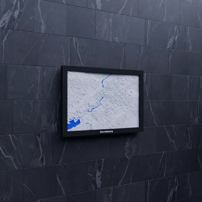 Sarrebourg, Pháp - Mô Hình 3D Địa Hình Thu Nhỏ