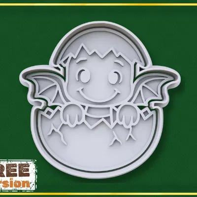 Khuôn Cắt Bánh Quy Rồng Nở Trứng