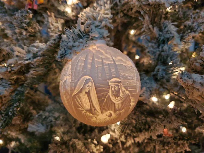 Đồ Trang Trí Giáng Sinh Phát Sáng - Cảnh Chúa Giáng Sinh và Ông Già Noel - Image 1