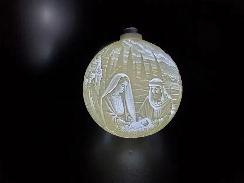 Đồ Trang Trí Giáng Sinh Phát Sáng - Cảnh Chúa Giáng Sinh và Ông Già Noel - Image 2